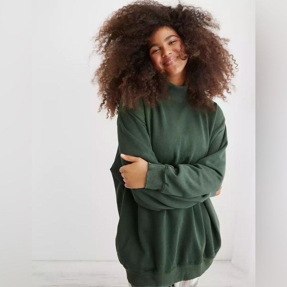 Aerie The Sweat Everyday Cozy Mock Neck Sweatshirt
